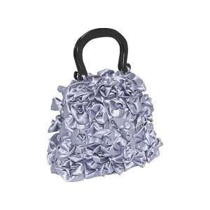   Silver Handcrafted Silk Handbag Purse Mad Style NEW 