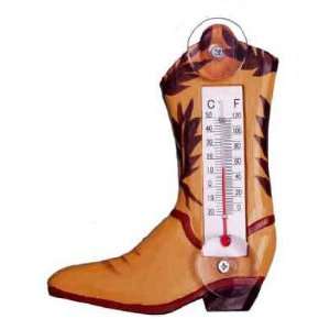    COWBOY boot outside OuTDoor window THERMOMETER