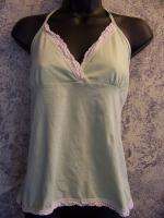 MAURICES womens size L large halter cami tops spring lacey crochet 