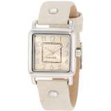   West NW/1201SVGY Easy to Read Square Silver Tone Dial Grey Strap Watch