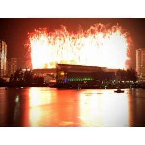  Fireworks are Seen over the BC Place after the Opening Ceremony 