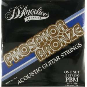  DAngelico Twelve String Acoustic Guitar Phosphor Bronze 