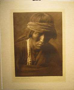 Edward S. Curtis Hastobiga Navaho Medicine Man Photo  