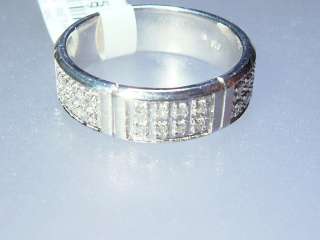 Natural 0.25ct Diamond Mens Wedding Band Ring Sterling Silver  