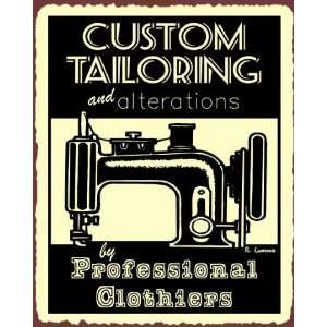  Custom Tailor Vintage Metal Art Sewing Clothing Retro Tin 