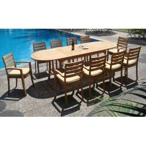  The Tizo Collection 10 Person Plantation Teak Patio 