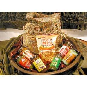 Indian Chutney Collection   Unique Food Gift Basket in a Traditional 