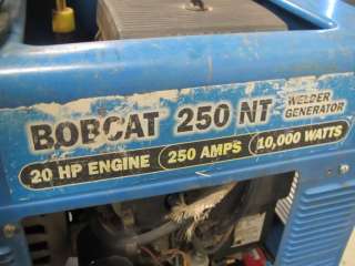Miller Bobcat 250 NT Gas Power Welder Generator Mig Stick 250amp gun 
