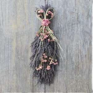   Dried Swag Of Preserved Lavender Accents Of Wild Roses