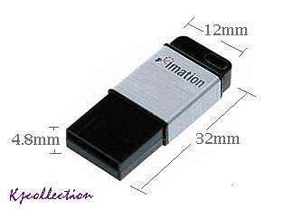 IMATION 8GB 8G USB Flash Drive Mini Strap Black ATOM  
