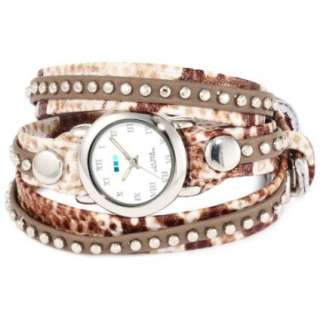 La Mer Collections Womens LMSW5007 Army Snake Bali Studs Wrap Watch 