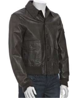 Belstaff brown leather Fokker bomber jacket  