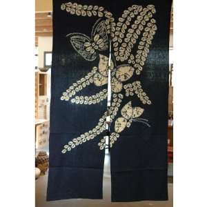  Japanese Noren, AA92, Cotton door way curtain, butterflies 