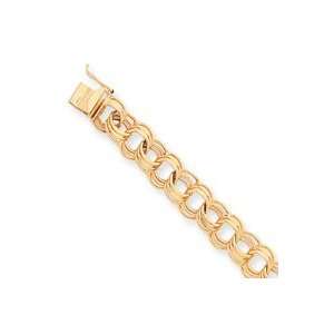   Triple Link Charm Bracelet   7 Inch   Box Clasp   JewelryWeb Jewelry