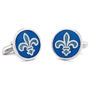  Blue Fleur de Lis Cufflinks Jewelry