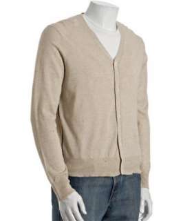 Harrison natural linen cotton v neck cardigan  