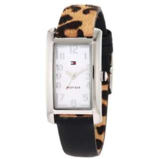 Tommy Hilfiger Womens 1781111 Black and Leopard Reversible Watch 