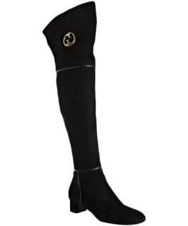Gucci black suede Gucci 1973 over the knee boots