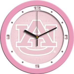   University Tigers 12 Wall Clock   Pink 