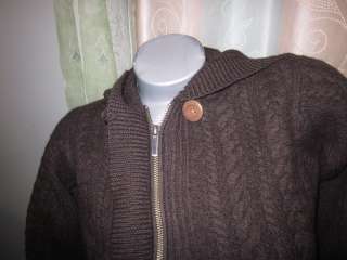SMARTWOOL 100% MERINO WOOL SKI Cardigan Sweater Womens S HOODIE BROWN 