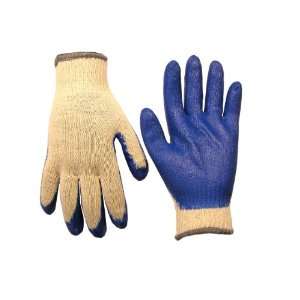   2029L String Knit Gloves with Blue Dip, Large