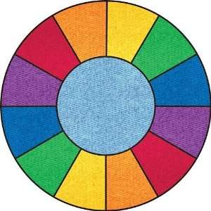   Carpets CPR 431 9 ft. Rainbow Round Cut Pile Rug