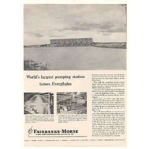  1955 Lake Okeechobee FL Pump Station Fairbanks Morse Print 