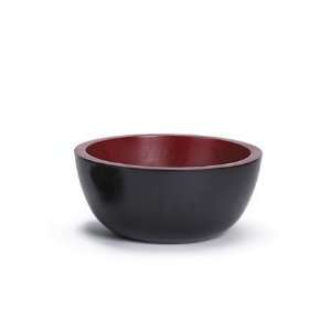 Large Red and Black Wooden Bowl By Abbott  Kitchen 