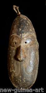 STONE CARVED BOIKEN MASK OLD COLLECTION AUSTRALIA FROM PAPUA 