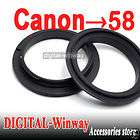 Opteka Reverse Macro Adapter Ring for Canon EOS to 58mm