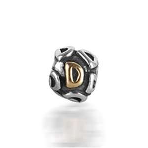  Bling Jewelry 925 Sterling Silver Letter D Alphabet Bead 