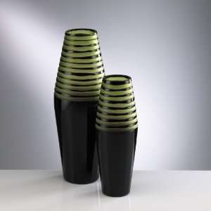   and Lime 15.5 Tall Dark Green And Lime Chiseled Vase