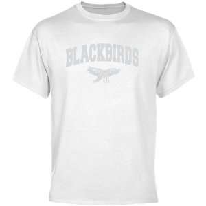  Long Island Blackbirds White Logo Arch T shirt Sports 