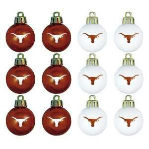  NCAA Texas Longhorns 12 Pack Team Logo Mini Ornaments 