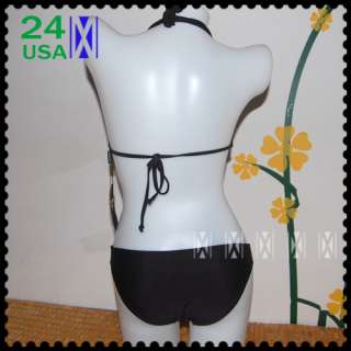 New Womens Black Monokini Bathing suit Swimwear Swimsuits M L XL USA 