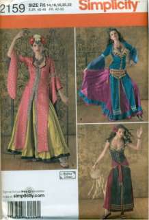 New Simplicity Sewing Pattern 2159 Misses Costume Gypsy Select A Size 