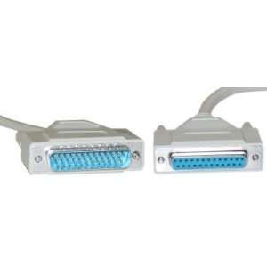  DB25 Male / DB25 Female, 8C, Null Modem Cable, 10 ft (UL 