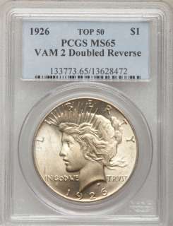 1926, PCGS MS 65, PEACE DOLLAR, VAM 2, DDR, VERY TOUGH  