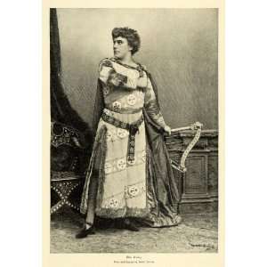  1895 Print German Opera Tenor Singer Max Alvary Costume 