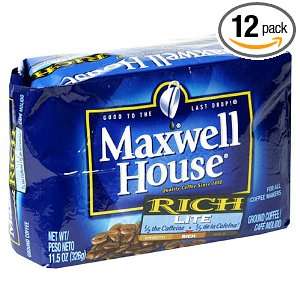 Maxwell House Coffee Rich Lite Ground Coffee, 11 Ounce Bags (Pack of 