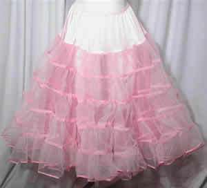 Adult PINK Crinoline Petticoat 26length Elastic Waist  