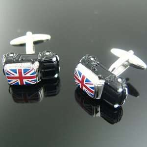  Black Union Jack Mini Cooper Cufflinks 