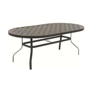 com Suncoast Patterned Square Aluminum Oval Metal Patio Dining Table 