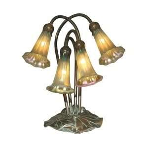   Tiffany 1704/269 Lily Table Lamp, Antique Bronze/Verde and Glass Shade