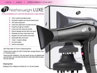 New T3 Bespoke Labs Featherweight Luxe Hair Dryer Model 73888  