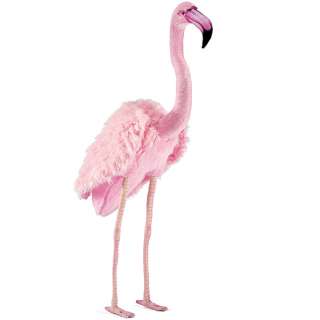 Pink Flamingo Toy Reproduction by Hansa, 28 tall  