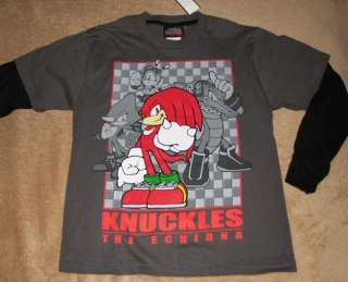 SONIC The Hedgehog X Knuckles L/S Layer Tee Shirt 10/12  