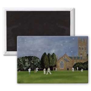 Cricket on Churchill Green by Judy Joel   3x2 inch Fridge Magnet 