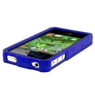 Blue Case+Privacy Filter Screen Protector For Apple iPhone 4 4S  