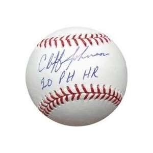  Cliff Johnson autographed Major League Baseball inscribed 